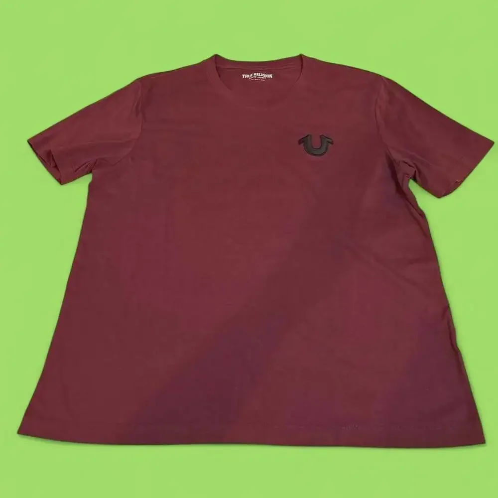 True Religion Horseshoe Logo Graphic T-Shirt Burgundy